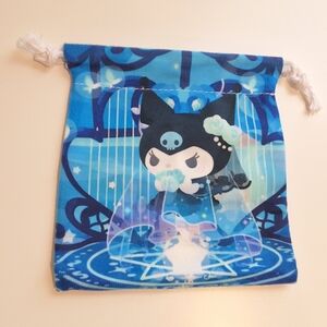 Kuromi Blue Drawstring Pouch, New